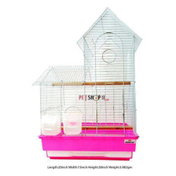 Bird Cage 2 Hut Large Pink
