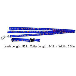 Adjustable Tick Printed Set Royal Blue 0.3 Inch