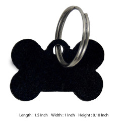 Black Bone Engraving Pet Pendant Small